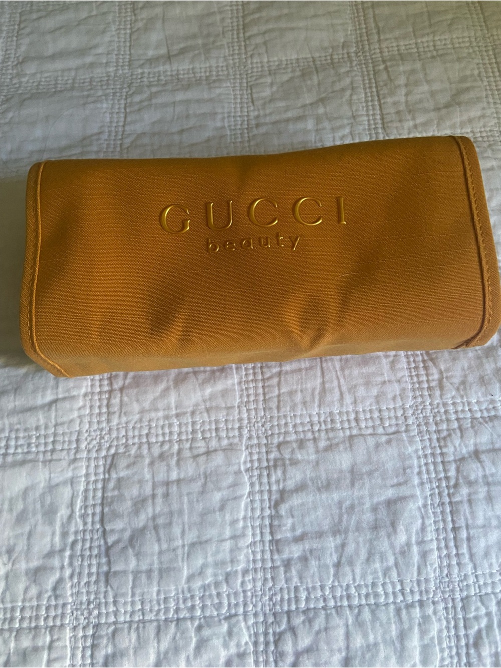 Gucci Beauty Yellow Travel Cosmetic Case